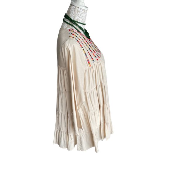 NWT entro Women’s Long Sleeve Babydoll long top with multi-color accent size m. - Picture 7 of 7